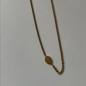 14k gold necklace with tennis rackets